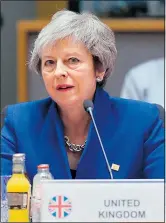  ??  ?? TALKS: Mrs May in Brussels yesterday