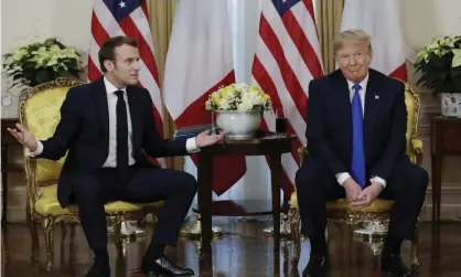  ??  ?? Emmanuel Macron, the French president, had some difficult exchanges with Donald Trump at the Nato meeting in London. Photograph: Evan Vucci/AP