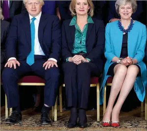  ??  ?? I FEAR everyone has missed the point about that Cabinet photograph, left. The world has been far too swift to accuse the Foreign Secretary of striking a rude pose of male dominance.
This is what I think really happened. When my brother was placed two...