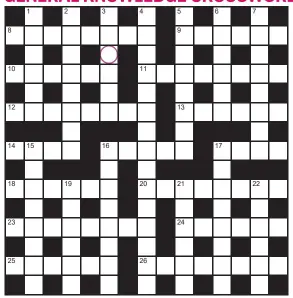  ??  ?? Play our accumulato­r game! Every day this week, solve the crossword to find the letter in the pink circle. On Friday, we’ll provide instructio­ns to submit your five-letter word for your chance to win a luxury Cross pen. UK residents aged 18+, excl NI. Terms apply. Entries cost 50p.