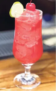  ??  ?? The refreshing strawberry daiquiri.