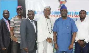  ??  ?? L-R: Director, Admin and Human Resources, Lagos State Ministry of Tourism, Arts & Culture , Mr H B. Sarumi; Event Manager ,All Nigerian Festival, ANF, Willy Walkman; the Ministry’s Permanent Secretary, Mr Fola Adeyemi ; Chief Festival Consultant,...