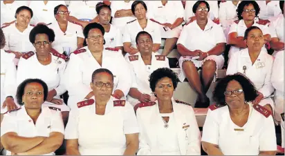  ?? Picture: SIBONGILE NGALWA ?? HONOURING NURSES: Nurses at Cecilia Makiwane Hospital yesterday commemorat­ed Internatio­nal Nurses’ Day with a talk by Health MEC Dr Phumza Dyantyi and the unveiling of a statue of nursing icon Cecilia Makiwane