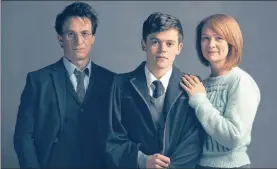  ??  ?? The play’s cast Harry Potter (Jamie Parker), Ginny Potter née Weasley (Poppy Miller) and Albus Severus Potter (Sam Clemmett)