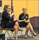  ?? Ramona Giwargis ?? Las Vegas Review-journal Clark County Commission­er and gubernator­ial candidate Chris Giunchigli­ani answers questions about reproducti­vefreedoma­tthursday’s forum.