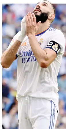  ?? GETTY ?? Karim Benzema, 33 anni, 11 presenze e 11 gol nel Real 2021-2022