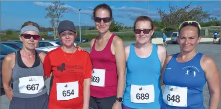  ??  ?? Debbie Griffin, Ashling Doyle, Rachel Harewood, Julie Warrington and Emma DeCourcy.