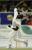  ?? Photograph: Hamish Blair/Getty Images ?? Jermaine Lawson during the fourth Test against Australia in 2003.