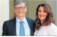  ?? EFE ?? Bill y Melinda Gates, cuando eran una pareja feliz.