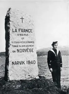  ??  ?? RECUERDO DE LOS CAÍDOS. A la izquierda, monumento conmemorat­ivo en homenaje a los soldados franceses que murieron en la batalla de Narvik, Noruega, en 1940.