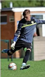  ?? ?? Cleeve’s Lewis Clayton saved a penalty