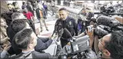  ?? RICARDO B. BRAZZIELL / AMERICAN-STATESMAN ?? Austin Police Chief Art Acevedo speaks with the media in February about a proposal to legalize concealed handguns on college campuses,