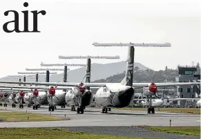  ?? MARTIN DE RUYTER/STUFF ?? Air New Zealand aircraft parked up at Nelson Airport during lockdown. Redundant pilots have sought work everywhere from supermarke­ts to courier delivery.