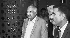  ?? PHOTO: PTI ?? Sri Lankan PM Ranil Wickremesi­nghe at IGI Airport in New Delhi on Thursday