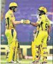  ??  ?? Shane Watson and Ambati Rayudu fell at a key juncture