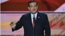  ??  ?? Ted Cruz booed during his convention speech – video