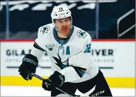  ?? RICK SCUTERI — THE ASSOCIATED PRESS ?? Patrick Marleau could potentiall­y pass Gordie Howe for NHL career regular-season games played on April 19 when the Sharks are in Las Vegas.