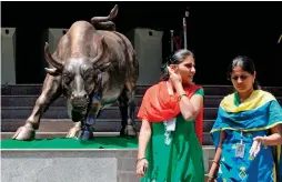  ?? AFP ?? BULL RUN? Several factors will be in play this week, which will determine if investors will become bullish on the Indian stock market. —