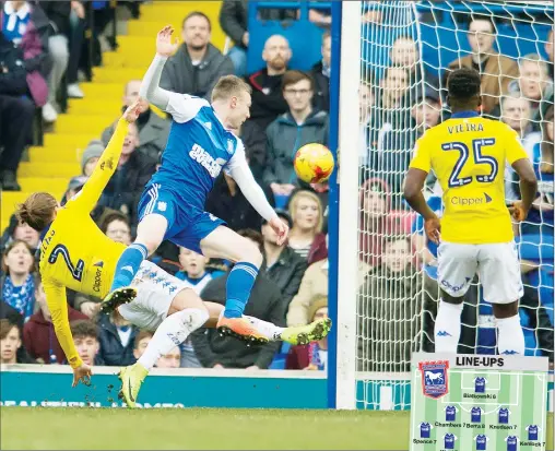  ?? PICTURES: Action Images ?? OPENER: Ipswich’s Freddie Sears scores the first goal in the ninth minute