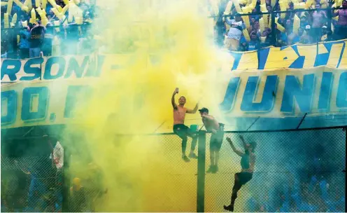  ?? Foto: imago/Juan Ignacio Roncoroni ?? Im Hinspiel der Copa Libertador­es hatten die Blau-Gelben von Boca Heimrecht, die Partie endete 2:2.