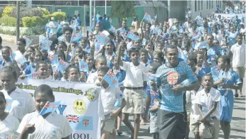  ?? Photo: Waisea Nasokia ?? Students at the Fiji Day celebratio­n in Nadi Town on October 10, 2017.