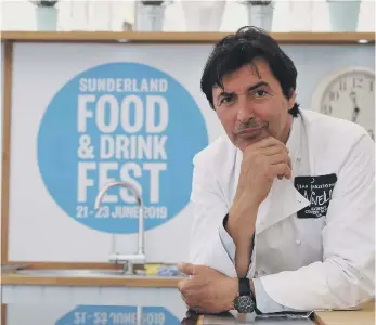  ??  ?? Celebrity chef Jean Christophe Novelli at Sunderland’s Food Festival.