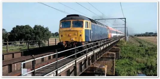  ?? PETER FOSTER. ?? Seventeen Class 442s are destined for a return to traffic with South Western Railway. Withdrawn by Govia Thameslink Railway, the ‘442s’ have been stored for more than a year, and are a decade older than the fleets they will replace. On September 7,...