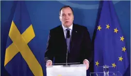  ?? Bild: Regeringen ?? På måndagen höll statsminis­ter Stefan Löfven (S) en digital pressträff. Gränsen för hur många som får delta i allmänna sammankoms­ter sänks till max åtta personer. Restriktio­nerna ska gälla i fyra veckor.