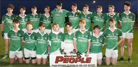  ??  ?? The defeated finalists from Cloughbawn.