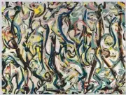  ??  ?? Jackson Pollock (1912-1956), Mural (detail), 1943. Oil and casein on canvas. The University of Iowa Museum of Art, gift of Peggy Guggenheim, 1959.6. © 2019 The Pollock-krasner Foundation / Artists Rights Society (ARS), New York.