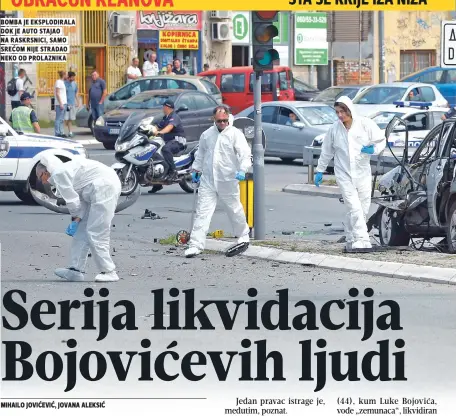  ??  ?? bomba je eksplodira­la dok je auto stajao na raskrsnici, samo sreĆom nije stradao neko od prolaznika