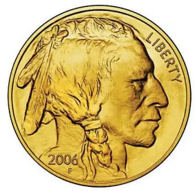  ??  ?? Buffalo nickel: The Native American depicted is likely a composite