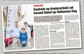  ?? FOTO HBVL ?? Vorig jaar ontstond er tumult op de Italiaanse Dag in Tongeren.