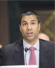  ?? Nicholas Kamm AFP/Getty Images ?? IN HIS response to concerned lawmakers, Ajit Pai pledged to “continue to respect the 1st Amendment.”