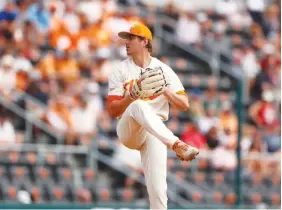  ?? TENNESSEE ATHLETICS PHOTO ?? Tennessee pitcher Zander Sechrist worked six scoreless innings Sunday afternoon to help pace the No. 5 Volunteers to a 7-0 downing of No. 22 Georgia at Lindsey Nelson Stadium.