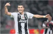  ?? AFP ?? Juventus’ Cristiano Ronaldo celebrates after scoring against AC Milan.