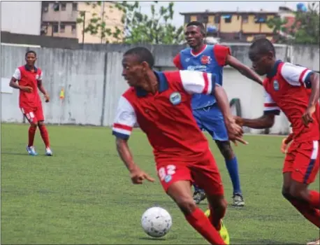  ?? SUBMITTED PHOTO ?? Super Soccer in action. Its founder, Eric Asomugha, said it is faster paced with higher scores than regular soccer.