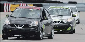  ?? BRUNO DORAIS NISSAN CANADA PHOTO ?? Action in the Nissan Micra Cup which begins its new season at Canadian Tire Motorsport Park this weekend.