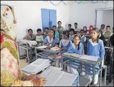  ?? MUJEEB FARUQUI/HT ?? Students of a government school in Bhopal.