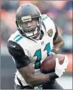  ?? Jeff Haynes Associated Press ?? FORMER Trojan receiver Marqise Lee is not surprised by the Jaguars’ success.