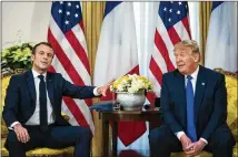  ?? NEW YORK TIMES ?? President Emmanuel Macron of France and President Donald Trump pulled no punches with each other Tuesday in London as they made public their disagreeme­nts with one another.