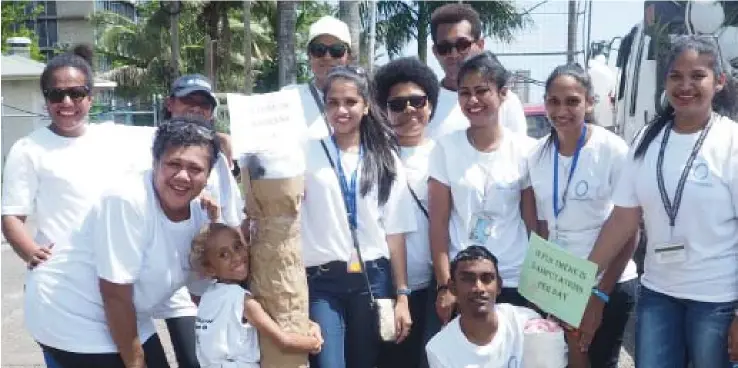  ?? Photo: Shahani Mala ?? Participan­ts at the World Diabetes Day celebratio­ns at the Suva foreshore yesterday.