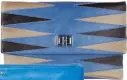  ??  ?? Leather Valorie Backgammon clutch, Anya Hindmarch