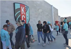  ?? PETER AIKEN/USA TODAY SPORTS ?? With CPKC Stadium, the Current forever change the game in women’s sports. Fans line up to get into it for the first game Saturday.