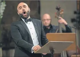  ?? JOAN CASTRO / EFE ?? Xavier Sabata va cantar amb l’agrupació Capella Cracoviens­is