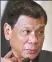  ??  ?? Rodrigo Duterte, president of the Philippine­s