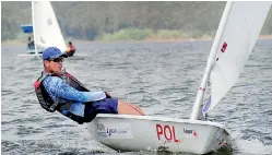  ??  ?? Thomian vice captain Jordon Bolling takes the win in Lazer Pix by Amila Gamage