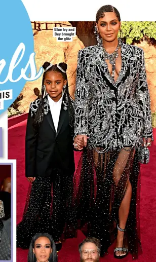  ??  ?? blue ivy and bey brought the glitz
