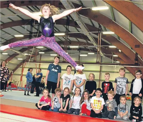  ??  ?? FAMILY gymnastics sessions have sprung up in Dundee, with kids and adults encouraged to attend over the festive holidays.
The fun is being held at the Dick McTaggart Regional Gymnastics Centre, on Old Glamis Road, until Friday.