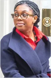  ?? ?? Rebel: Kemi Badenoch heads to the Commons yesterday
